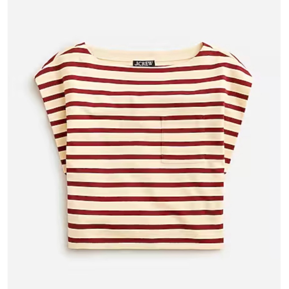 J. Crew‎ Women's Boatneck muscle T shirt in stripe mariner cotton